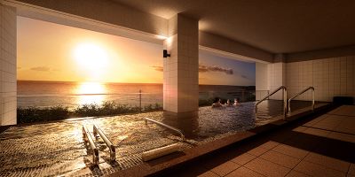 ［海を望む展望風呂を新設］読谷村のRoyal Hotel沖縄残波岬は、オーシャンビューの展望風呂にリノベーションした大浴場をオープンした。｜pickupNAVI