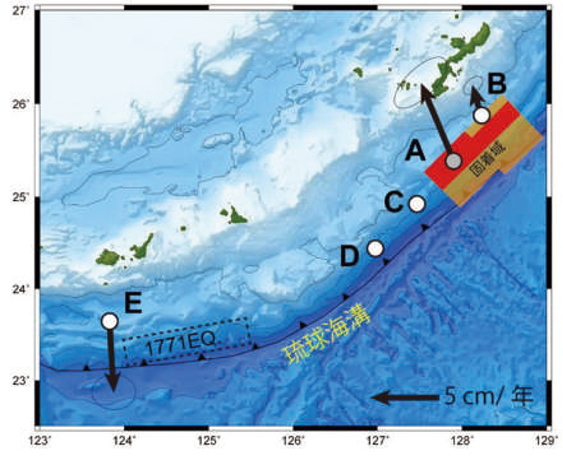 琉球海溝に地震の兆候