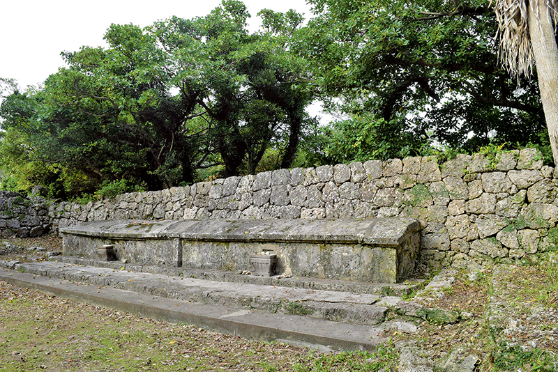 南山城跡の北側に残る城壁
